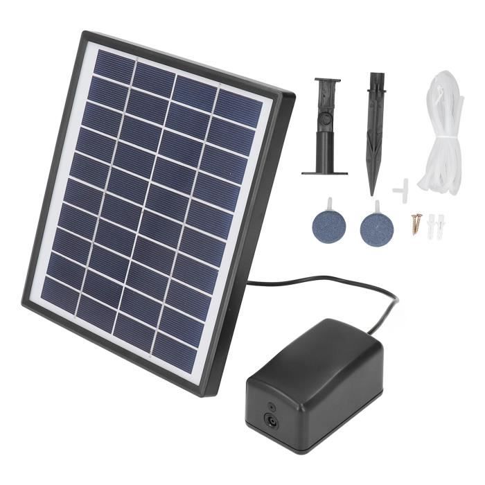 LIU-7694954831600-Pompe solaire pour bassin Pompe à Air Solaire 10V 6W DC Micro Pompe de Bassin Solaire Kit de Pompe à Air de moto e