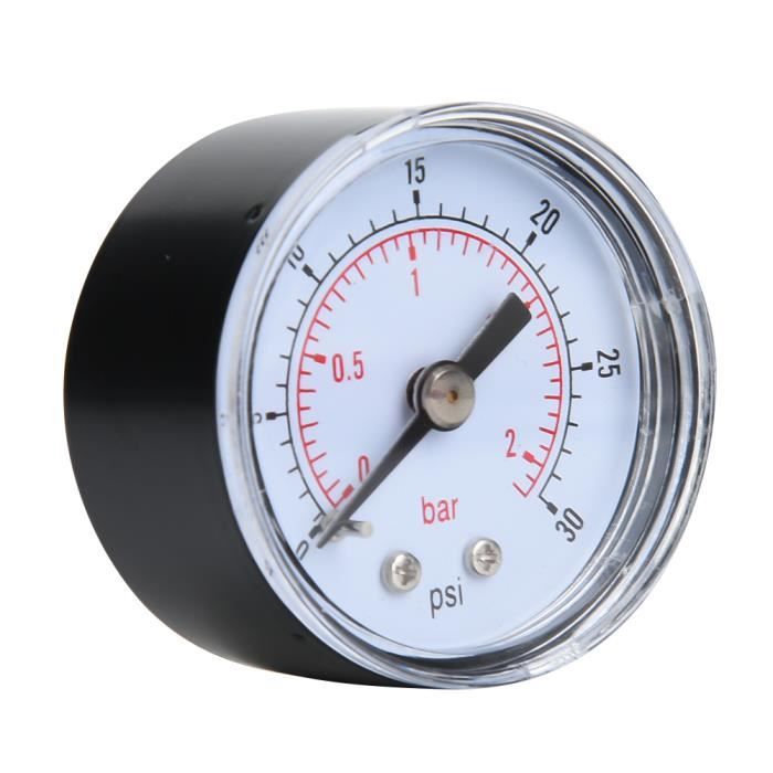 Manomètre Mécanique 0-100PSI/7Bar - Filetage BSPT 1/8" Pour Air, Huile, Eau