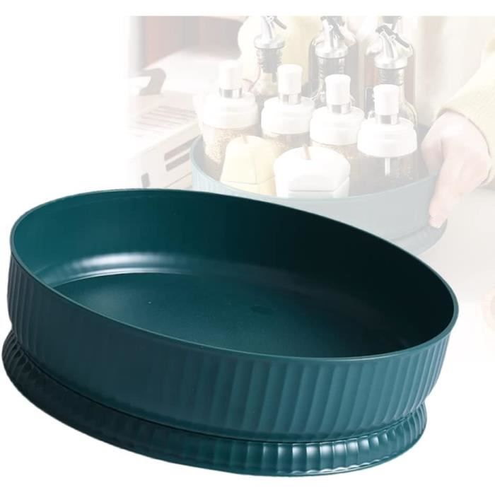 2PCS Lazy Susan Plateau Tournant, Rangement épices Rotatif, Étagère à