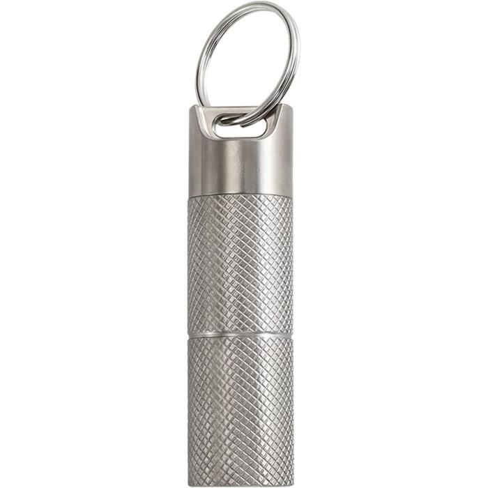 KeyUnity KM07 Porte-clés en titane avec tournevis hexagonal, 2 en 1 pour ceinture pour homme et femme, Noir, Moyen