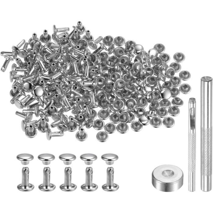 300 Ensembles De Rivets En Cuir, 6 Tailles, Rivets À Double Capuchon En