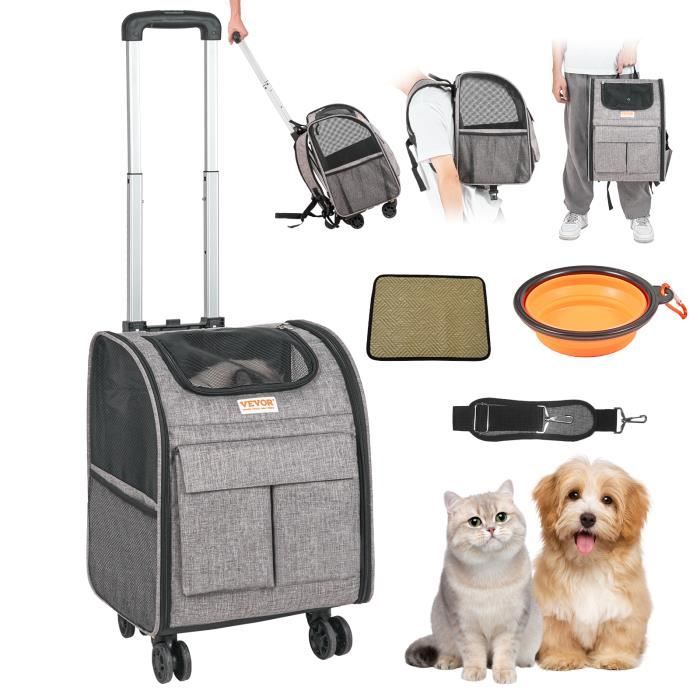 Sac De Transport Animaux De Compagnie - Vevor - 8,1 Kg Sac À Roulettes Chat Chien
