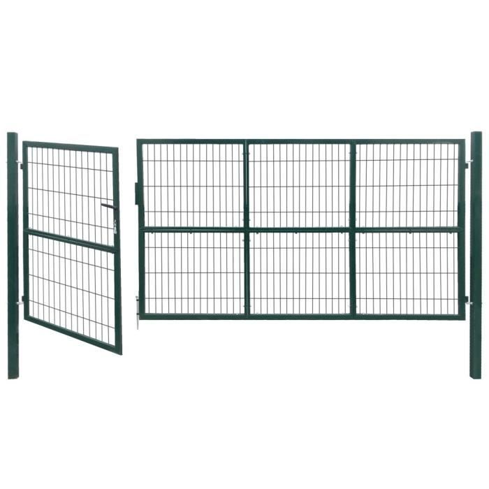 vidaXL Portail de clôture jardin 350x140 cm - vue 2