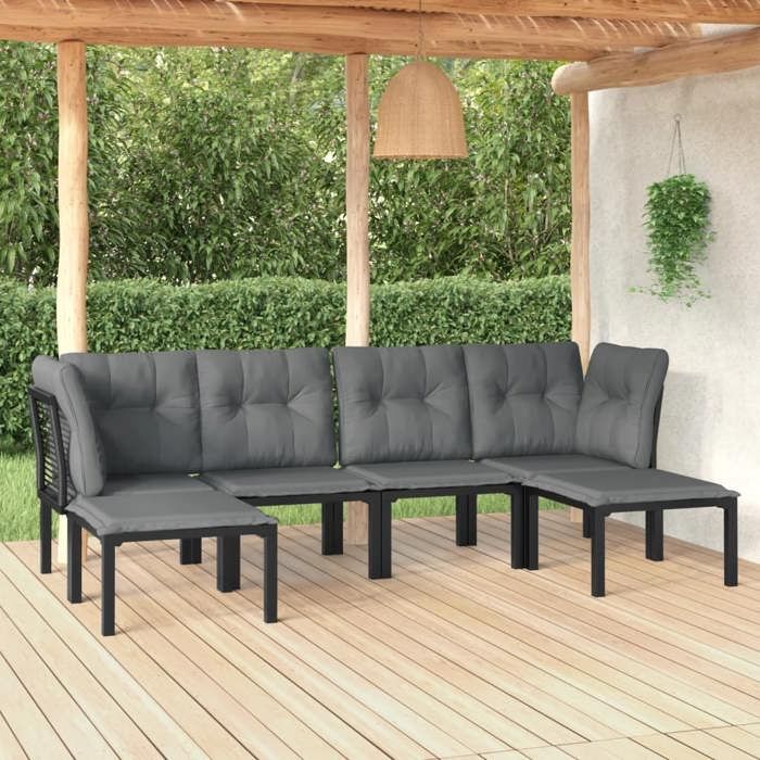 vidaXL Salon de jardin 6 pcs et