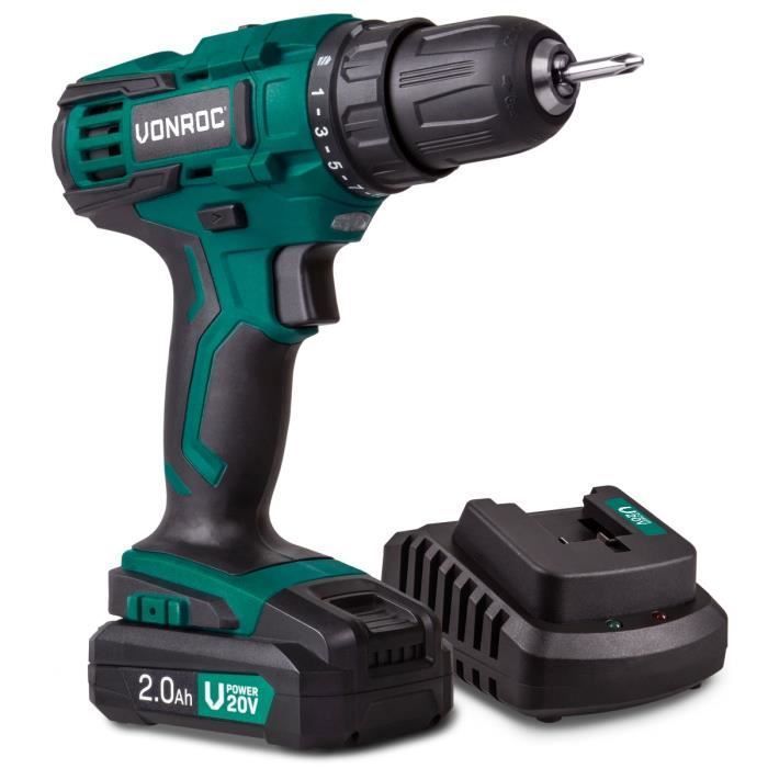 Perceuse Visseuse Sans Fil Vpower 20v Set Avec 1 Batterie 2 0ah Et Un Chargeur De Batterie 2 Mandrins Inclus Achat Vente Perceuse Perceuse Visseuse Sans Fil Cdiscount