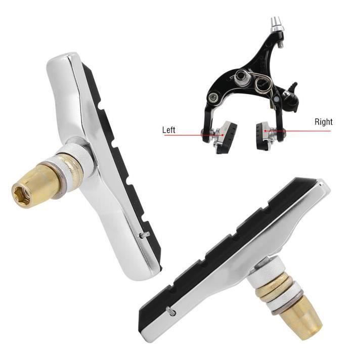 Lot De 2 Patins De Frein V-Brake Pour Vélo - Longueur 51,7 Mm, Caoutchouc Durable - Compatible Roues Carbone