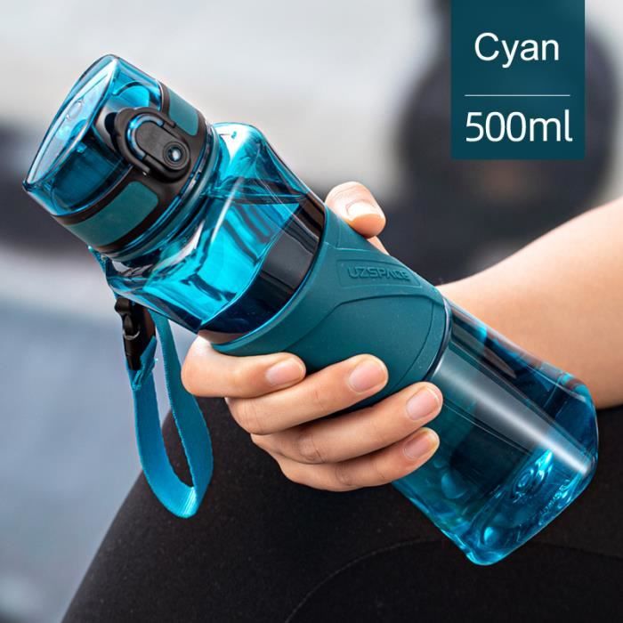 Gourde Sport HoneyHolly 500ml - étanche, Légère, Avec échelle De Temps Et Motivation - Parfaite Pour Running, Vélo, Bureau Ou école