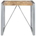 Table de salle à manger en bois de manguier brut - Style Contemporain - 80x80x75 cm-1