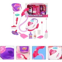 Kit de Nettoyage pour Enfants Jouets Aspirateur pour Enfants avec Balai Vadrouille Plumeau Pel