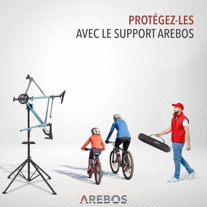 Support De Réparation Vélo Professionnel – Denotip / Tectake – Hauteur Réglable, 50 Kg