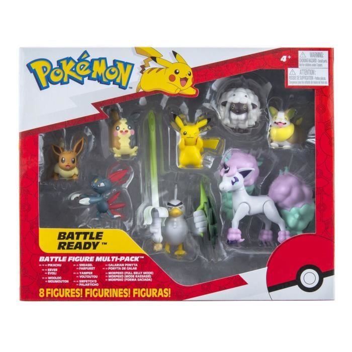 8 Figurines Battle Pokémon BANDAI Pikachu, Evoli, Moumouton, Farfuret,  Voltoutou, Palarticho, Ponyta, Morpeko - PKW0185 - Cdiscount Jeux - Jouets