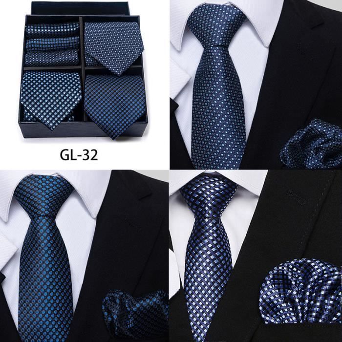 Cravate en coton à motif géométrique Noir - Fursac | Galeries