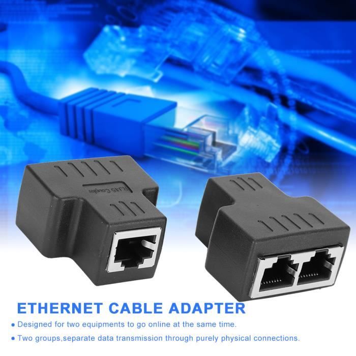 FRA- Câble répartiteur Ethernet RJ45 1 Point 4 câble de dérivation Ethernet  ABS PCB RJ45 pour ordinateur portable - Cdiscount Informatique
