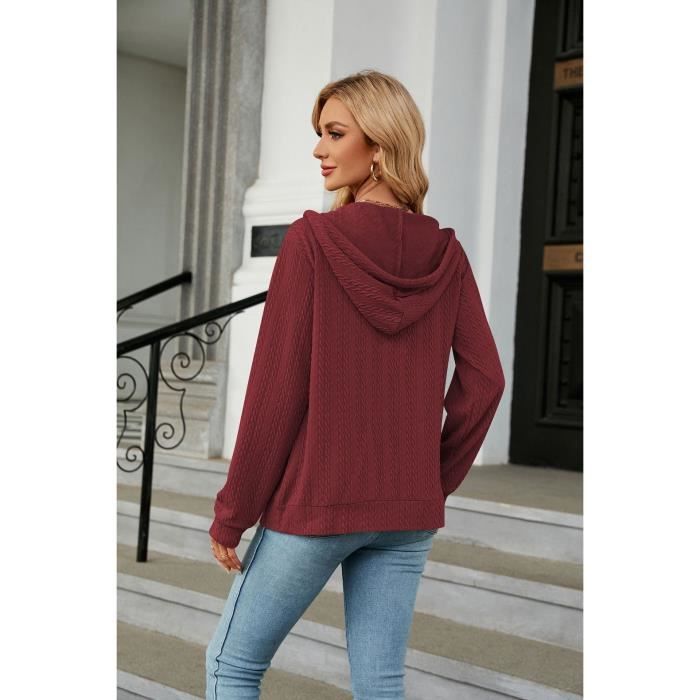 Pull Tricoté Chaud Pour Femmes Pull Uni Moelleux Long Décontracté Pour