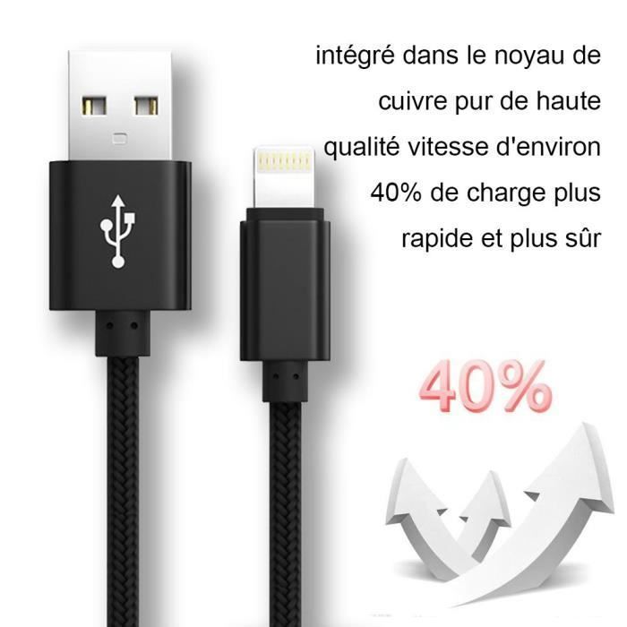 Câble USB De Charge Rapide MFi 2,4 A 12 W Pour IPhone 14/13/12
