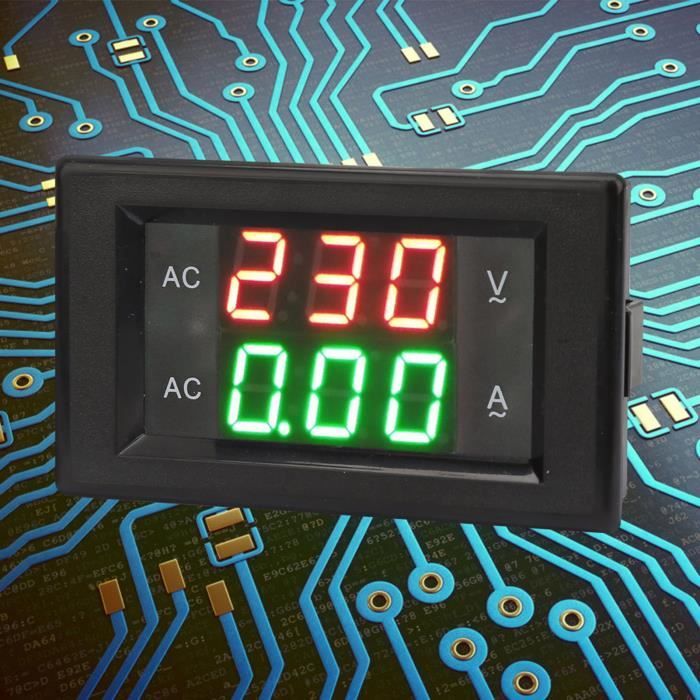 Compte-tours Électronique 2 En 1 LED Moto - Tachymètre Numérique + Voltmètre