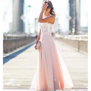 robe cocktail mi longue mousseline
