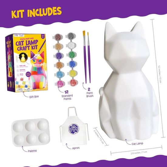 Veilleuse Enfant Gabby Chat, 3D LED Lampe de Chevet Enfant, Décoration Anniversaire Gaby Chat, Anniversaire Surprise Cadeau Fille