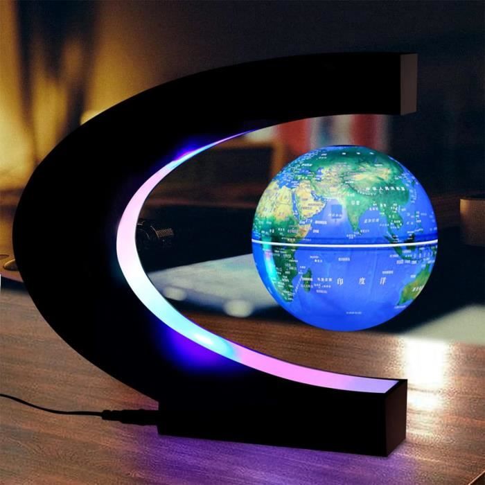 Créatif Globe Terrestre Lumineux Flottant Magnétique Lévitation