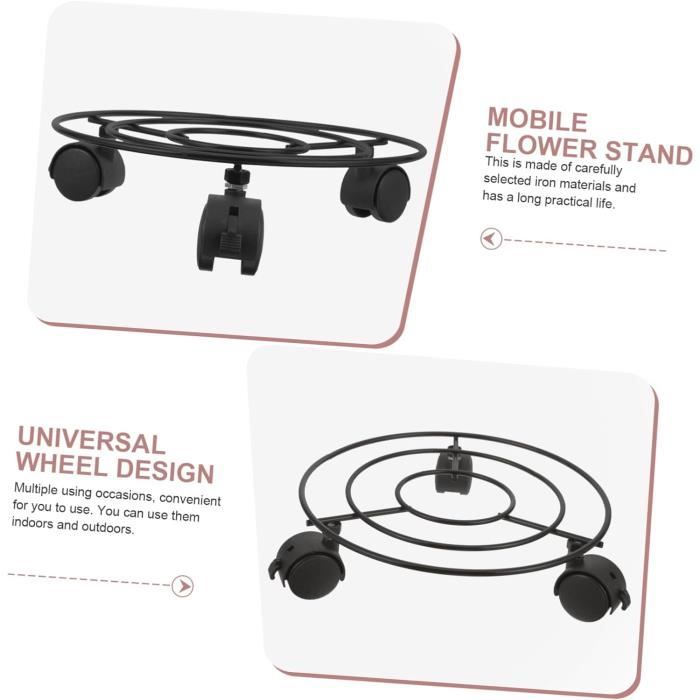 Support à Roulettes Pour Plantes - Plateau Mobile Diamètre 40 Cm, Pour Déplacer Pots Facilement