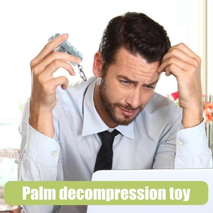 YEHEI 1 Pièce de Décompression Clavier Clicker Toy Keyboard Cube-Jouet Mécanique Clé Jouet Bouton en Plastique Soulagement du Stress pour Cadeaux pour Adultes,D
