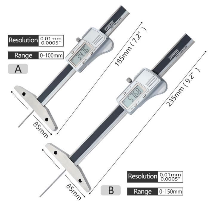 Calibre à Cadran Pour Mesure D'Épaisseur - 0-20mm, Précision 0.1mm, Pour Bijoux, Perles, Cuir