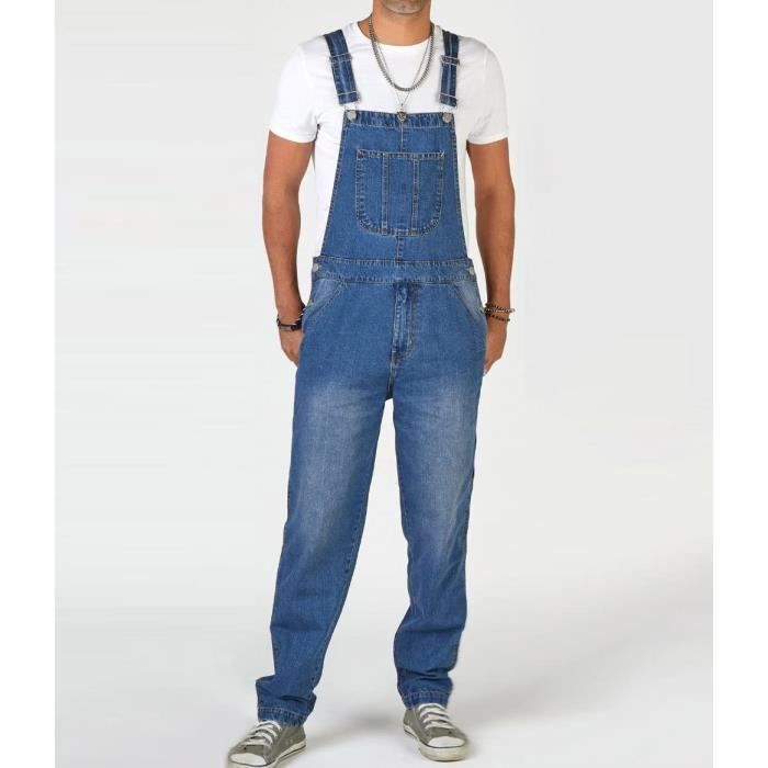 Minetom Salopette en Denim Homme Vintage Coupe R guli re