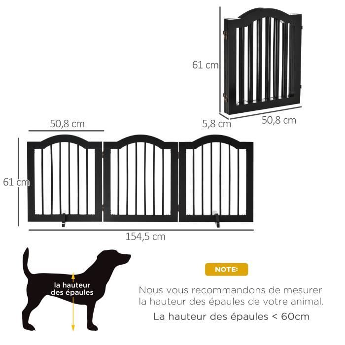 PAWHUT Grille de séparation extensible voiture barrière de sécurité barre  réglable pour chien noir pas cher 