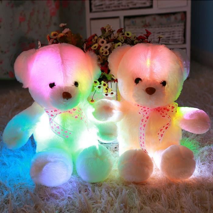 SALUTUYA ours en peluche LED Ours en peluche lumineux à LED, 19,68 pouces,  ours en peluche interactif de couleur jeux peluche - Cdiscount Jeux - Jouets