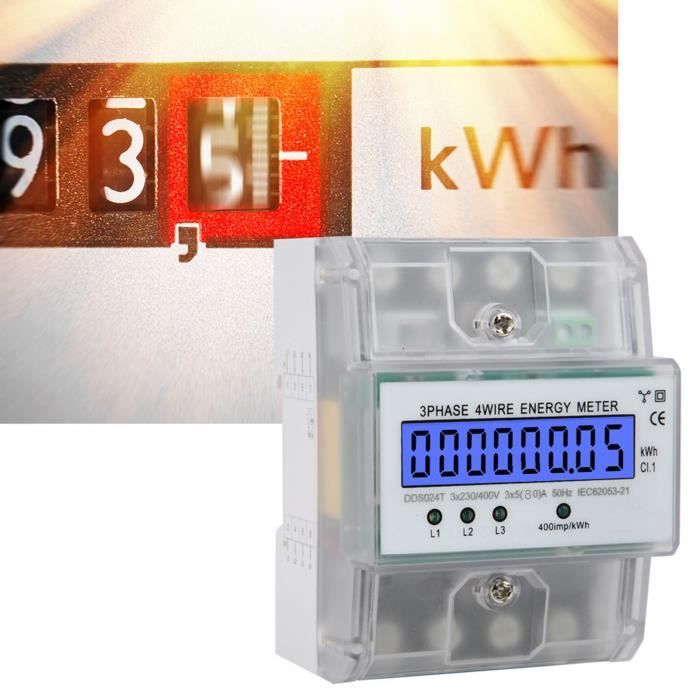 Compteur De Puissance De Mesure électrique Pour Le Coût De L'énergie à