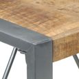 Table de salle à manger en bois de manguier brut - Style Contemporain - 80x80x75 cm-3