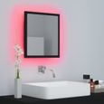5564TOP CHOIX- Miroir à LED de salle de bain Miroir mural M Miroir à LED de salle de bain Noir 40x8,5x37 cm Aggloméré Taille:40 x 8,-3