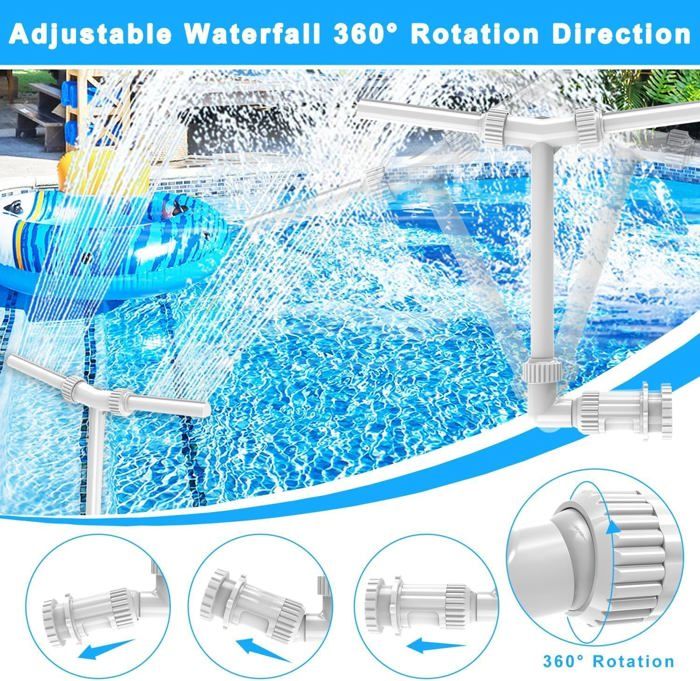 Fontaine de Piscine, Accessoires de Piscine à Double Jet pour Piscine ...