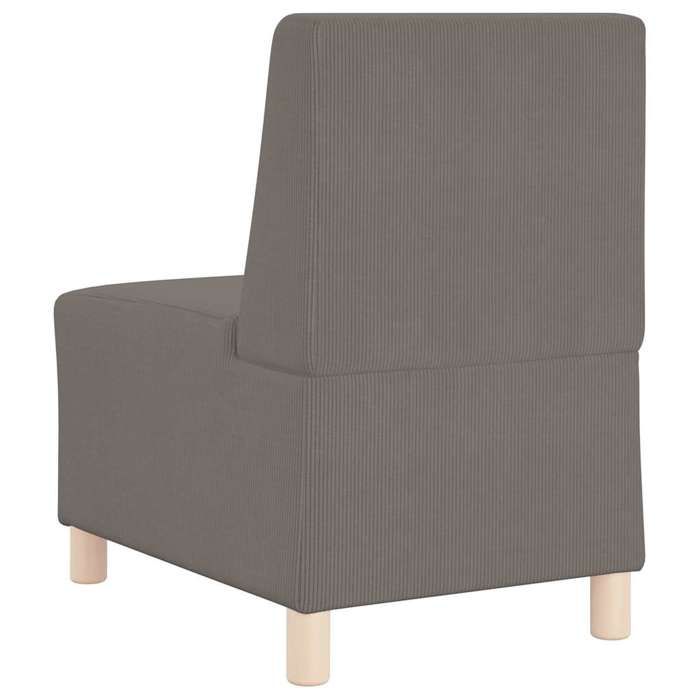 Canapé 3 places modulable avec 3 poufs velours côtelé vert - Accoudoirs
