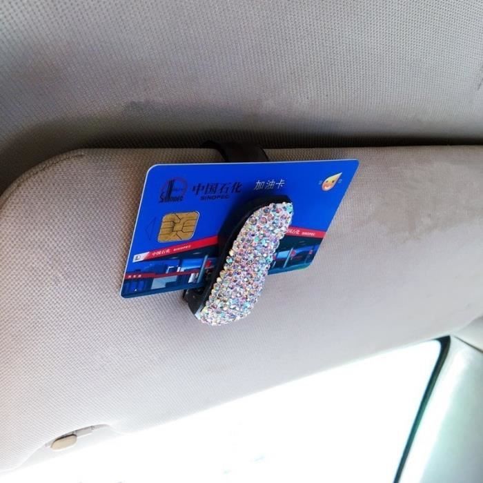 Bleu - Porte cartes de visite pour pare soleil de voiture, stylo à billets,  boîte de rangement pour CD et DVD - Cdiscount Auto