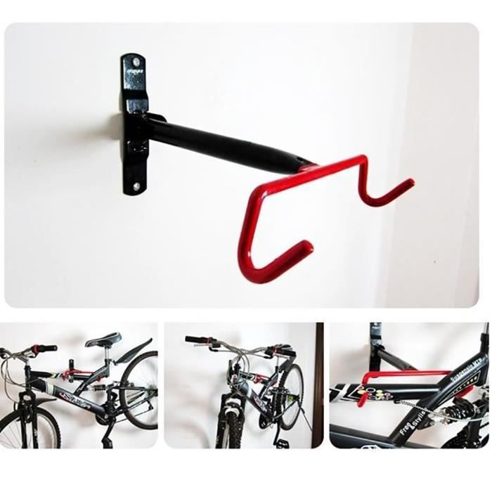 Support Mural Crochet pour Accrocher les Vélos VTT VTC au Mur Garage Maison  - Cdiscount Sport