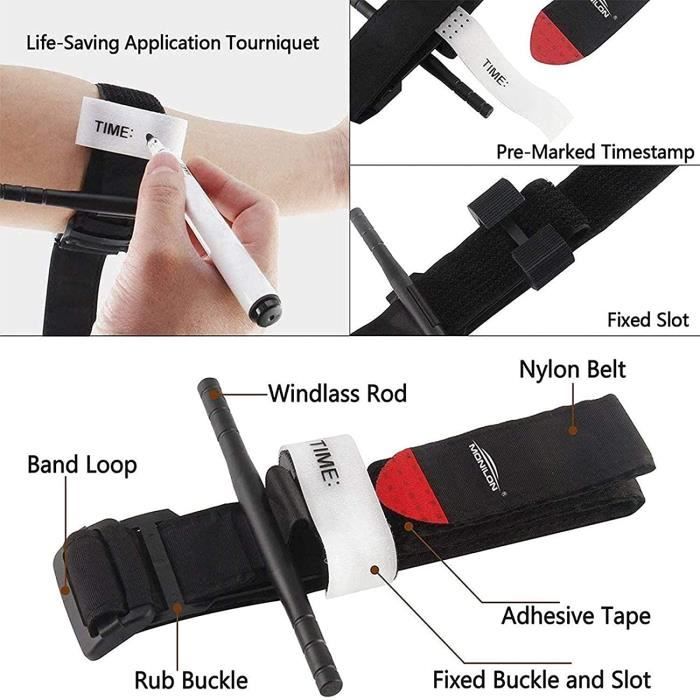 Tourniquet Lot De 2 Garrot Tactiques D'urgence Pour Utilisation à