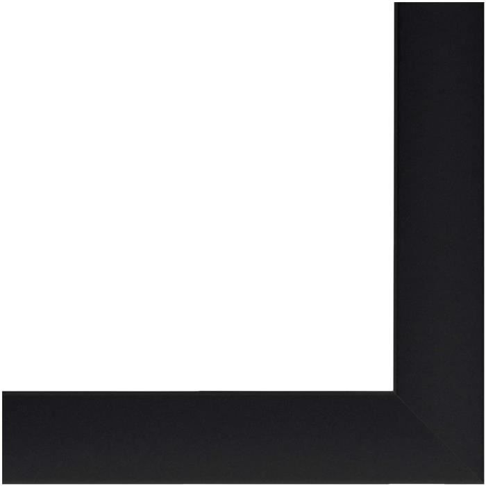 SteTas Cadre en bois Basic (MDF) 40x60 cm - noir - verre artificiel