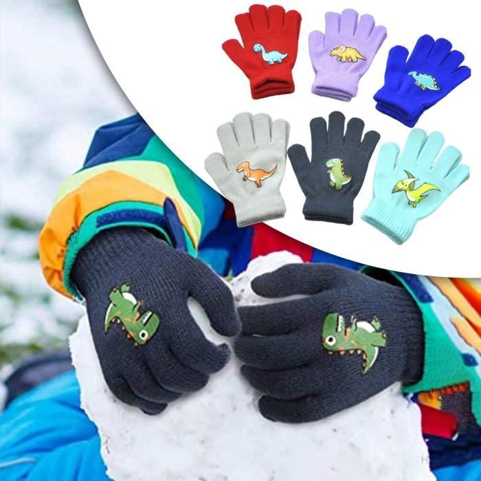 Mitaines d'hiver pour enfants, avec ficelle, gants chauds pour