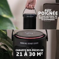 Chauffage Tour Céramique BREND BR-2221 - 2000W, Thermostat 15-35°C, Oscillation, Mode ECO, Télécommande - Pour Pièce, Bureau, Chambre