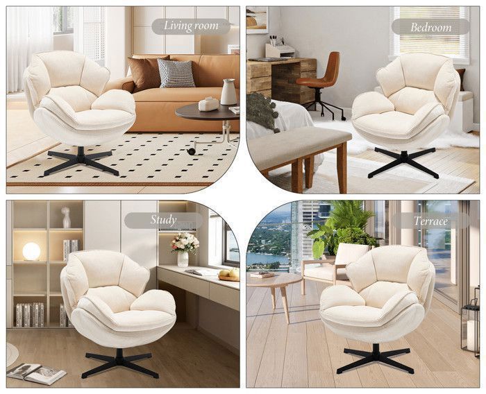 chairus Fauteuil Salon Confortable avec Double Coussin, Chaise de Salon en Chenille, Fauteuil Crapaud avec Pieds en Bois pour Chambre, Salle de Séjour, Jaune