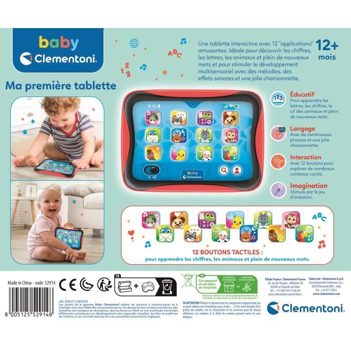 Clementoni Le Manille Parlant ABC - Jeu éducatif Interactif Pour Enfants Sur Les Lettres, Chiffres, Animaux Et émotions