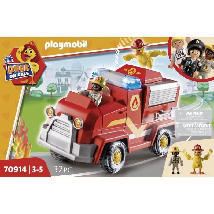 PLAYMOBIL - 71194 - City Action - Pick-up et pompier - Camion de pompiers  avec treuil et lance incendie - Cdiscount Jeux - Jouets