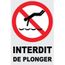 panneau signal/étique les crottes cest dans le sac 150x100mm