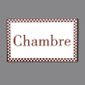 Plaque De Porte Chambre Fer Blanc Entourage Vichy Bordeaux