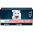 GOURMET PERLE Les Filettines en Sauce Multivariétés - 60x85g - Sachets Repas pour chat adulte-0