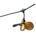 Guirlande lumineuse extérieur avec abat-jour en acier doré effet cage 10 ampoules LED E27 HAT LIGHT 6m-0