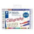 STAEDTLER® Calligraph duo 3005 Design Journey - Set 24 feutres de calligraphie assortis
double pointe biseautée 2 mm et 3,5 mm-0