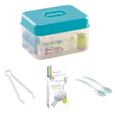 Kit stérilisation biberon - THERMOBABY - Micro-onde - Boîte stérilisatrice - Pince à biberon - Cuillères douces-0