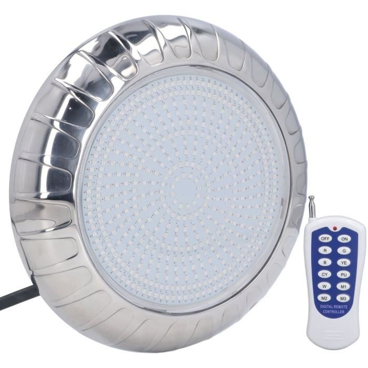 Lumières LED Solaires Submersibles IP68 - Pack 4 Couleurs (Bleu, Vert, Blanc) - Pour Piscine, Aquarium, Jardin - Détection Automatique Nuit/Jour